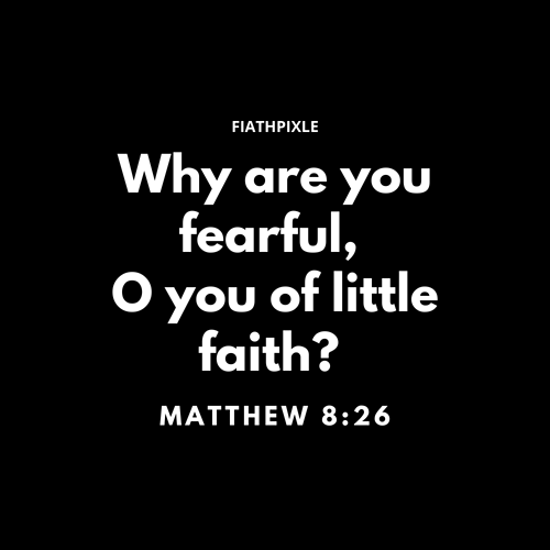 Why are you fearful, O you of little faith_