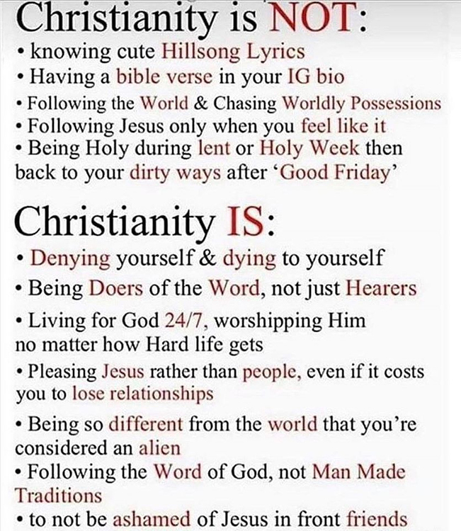 Christianity is NOT...& Christianity IS - Life - Faith Pixel