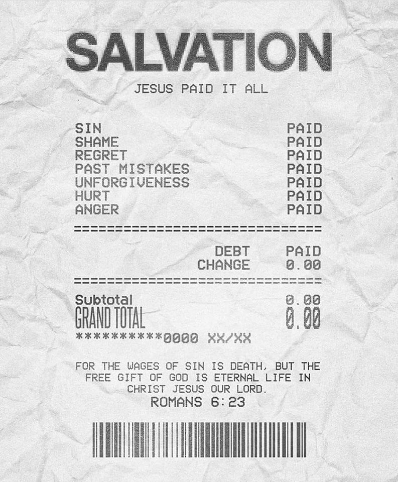 Salvation: Jesus paid it all! - Life - Faith Pixel